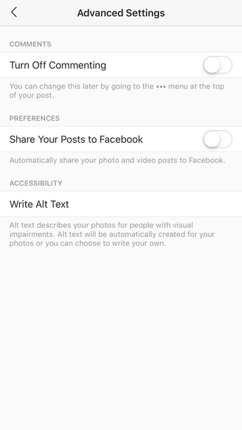 how to add instagram alt text